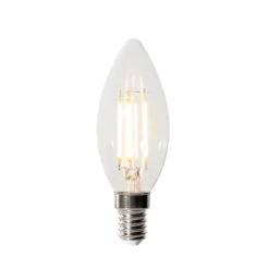 LUEDD E14 3-Stufen-Dimmbare LED-Glühbirne B35 Klar 4W 450 lm 2700K