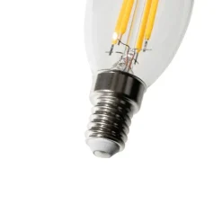 LUEDD E14 3-Stufen-Dimmbare LED-Glühbirne B35 Klar 4W 450 lm 2700K