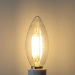 LUEDD E14 3-Stufen-Dimmbare LED-Glühbirne B35 Klar 4W 450 lm 2700K