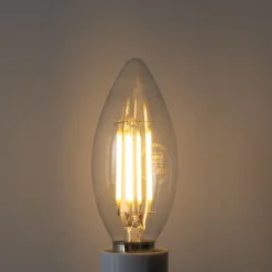 LUEDD E14 3-Stufen-Dimmbare LED-Glühbirne B35 Klar 4W 450 lm 2700K