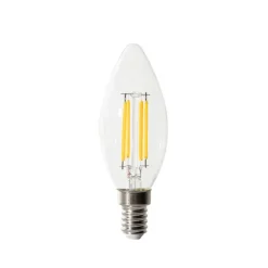 LUEDD E14 3-Stufen-Dimmbare LED-Glühbirne B35 Klar 4W 450 lm 2700K