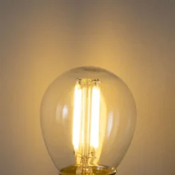 LUEDD E27 3-Stufen-Dimmbare LED-Glühbirne P45 Klarglas 5W 470 lm 2700K