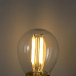 LUEDD E27 3-Stufen-Dimmbare LED-Glühbirne P45 Klarglas 5W 470 lm 2700K