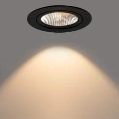 QAZQA Professional Einbau-Strahler Schwarz 9,5 cm inkl. LED 1300lm dimmbar IP65 - Gaius