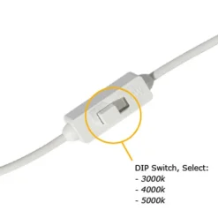 QAZQA Professional Einbaustrahler Weiß inkl. LED 3000K-5000K mit Dip-Schalter - Elias