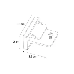 QAZQA Endstück für 1-Phasen-Schiene weiß - Iconic