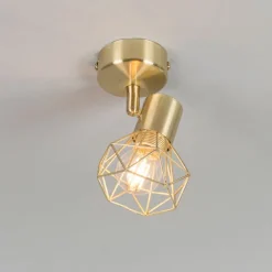 QAZQA 2er Set Art Deco Spot Messing dreh - und neigbar - Mosh 1