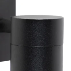 QAZQA 2er Set Außenwandleuchte schwarz Edelstahl IP44 - Solo