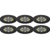 QAZQA 6er Set Bodenstrahler schwarz inkl. LED IP65 Solar - Terry