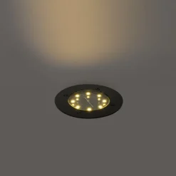 QAZQA 6er Set Bodenstrahler schwarz inkl. LED IP65 Solar - Terry