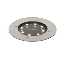 QAZQA 6er Set Bodenstrahler Stahl inkl. LED IP65 Solar - Terry