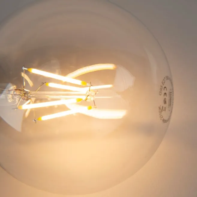 LUEDD 3er Set D27 dimmbare LED-Glühlampen G95 5W 470 lm 2700K