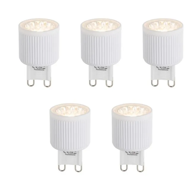 LUEDD 5er Set dimmbarer G9 LED-Lampen 24 mm 3 W 300 lm 2700 K