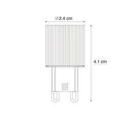 LUEDD 5er Set dimmbarer G9 LED-Lampen 24 mm 3 W 300 lm 2700 K