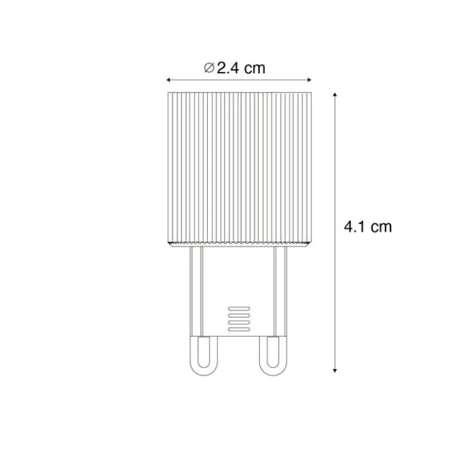 LUEDD 5er Set dimmbarer G9 LED-Lampen 24 mm 3 W 300 lm 2700 K