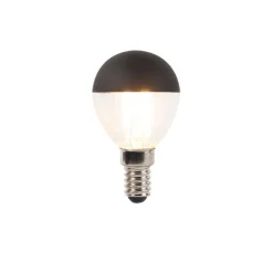 LUEDD 5er Set E14 dimmbare LED Filament Glühbirnen P45 schwarz 300lm 2700K