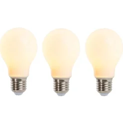 LUEDD 3er Set E27 dimmbare LED Glühlampe matt 5W 380lm 2350K