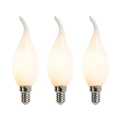 LUEDD 3er Set E14 dimmbare LED Lampen F35 matt 3W
