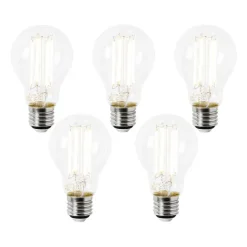 LUEDD 5er Set E27 LED-Glühbirnen A60 Klar 2,2W 470lm 2700K
