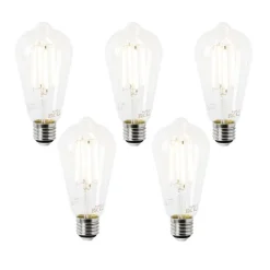 LUEDD 5er Set E27 LED-Glühbirnen ST64 klar 2,2W 470lm 2700K