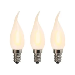 LUEDD 3er Set E14 LED-Kerzenlampen matt BXS35 1W 2200K