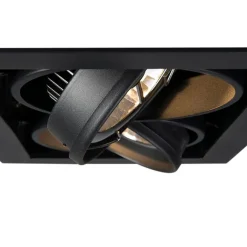 QAZQA 12er Set Einbauspots schwarz AR111 verstellbar 2-flammig - Oneon