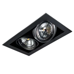QAZQA 12er Set Einbauspots schwarz AR111 verstellbar 2-flammig - Oneon