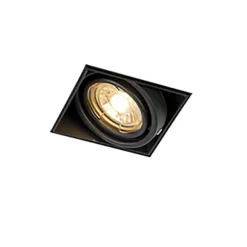 QAZQA 12er Set Einbaustrahler schwarz GU10 neigbar randlos - Oneon