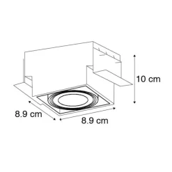 QAZQA 12er Set Einbaustrahler schwarz GU10 neigbar randlos - Oneon