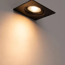 QAZQA 3er Set Einbaustrahler schwarz inkl. LED 3-stufig dimmbar - Miu