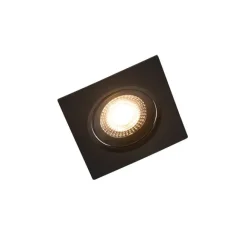 QAZQA 3er Set Einbaustrahler schwarz inkl. LED 3-stufig dimmbar - Miu