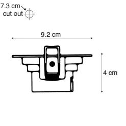 QAZQA 3er Set Einbaustrahler schwarz inkl. LED 3-stufig dimmbar - Miu