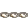 QAZQA 3er Set Einbaustrahler Stahl inkl. LED IP44 - Relax LED