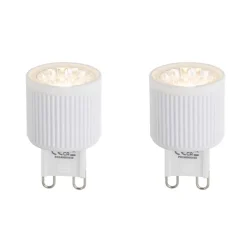 LUEDD 2er Set G9 24mm dimmbare LED-Glühbirnen 3W 300lm 2700K