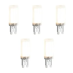 LUEDD 5er Set G9 3-Stufen dimmbarer LED-Lampen Opal 4,5W 500lm 4000K