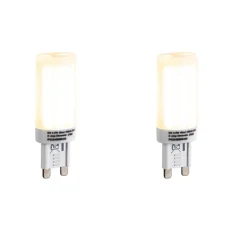 LUEDD 2er Set G9 3-Stufen dimmbarer LED-Lampen Opal 4,5W 500lm 2700K