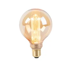LUEDD 5er Set LED-Glühbirnen G95 E27 5W 1800K Amber 3-stufig dimmbar