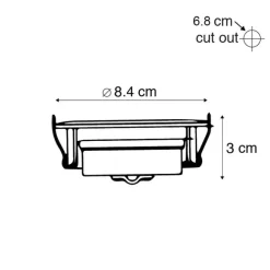 QAZQA 5er Set moderne Einbaustrahler schwarz inkl. LED 3-stufig dimmbar - Mio