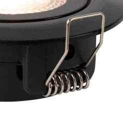 QAZQA 5er Set moderne Einbaustrahler schwarz inkl. LED 3-stufig dimmbar - Mio