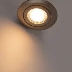 QAZQA 5er Set moderne Einbaustrahler Stahl inkl. LED 3-stufig dimmbar - Mio