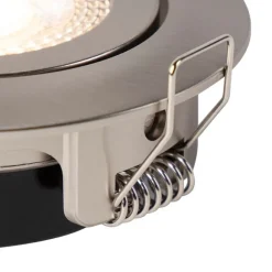 QAZQA 5er Set moderne Einbaustrahler Stahl inkl. LED 3-stufig dimmbar - Mio