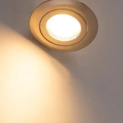 QAZQA 5er Set moderne Einbaustrahler Stahl inkl. LED 3-stufig dimmbar - Mio