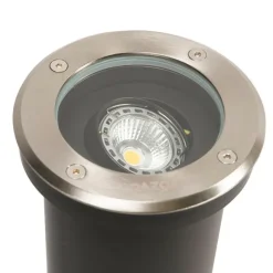 QAZQA 6er Set Outdoor Bodenstrahler Edelstahl IP65 - Delux