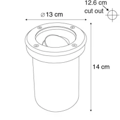 QAZQA 6er Set Outdoor Bodenstrahler schwarz einstellbar IP65 - Delux