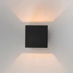 QAZQA 4er Set Wandleuchten schwarz - Transfer