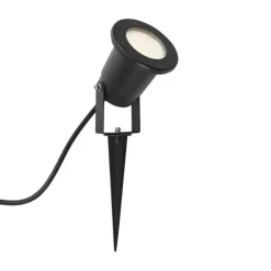 QAZQA Erdspießstrahler schwarz inkl. LED verstellbar IP65 mit Kabel und Stecker - Basic