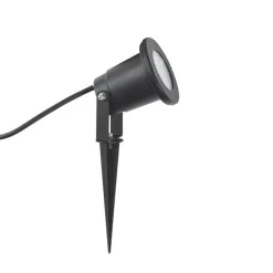 QAZQA Erdspießstrahler schwarz inkl. LED verstellbar IP65 mit Kabel und Stecker - Basic