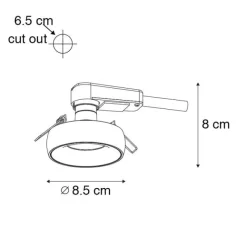 QAZQA 6er-Set Design-Einbaustrahler Schwarz mit goldener Innenseite - Mooning