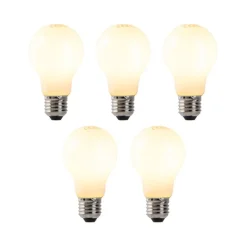 LUEDD 5er-Set dimmbare E27 LED-Lampen Opalglas 7W 806 lm 2200K