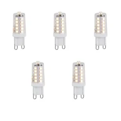 LUEDD 5er-Set dimmbarer G9 LED-Glühbirnen 1,2W 100lm 2700K